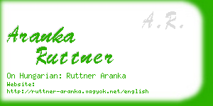 aranka ruttner business card